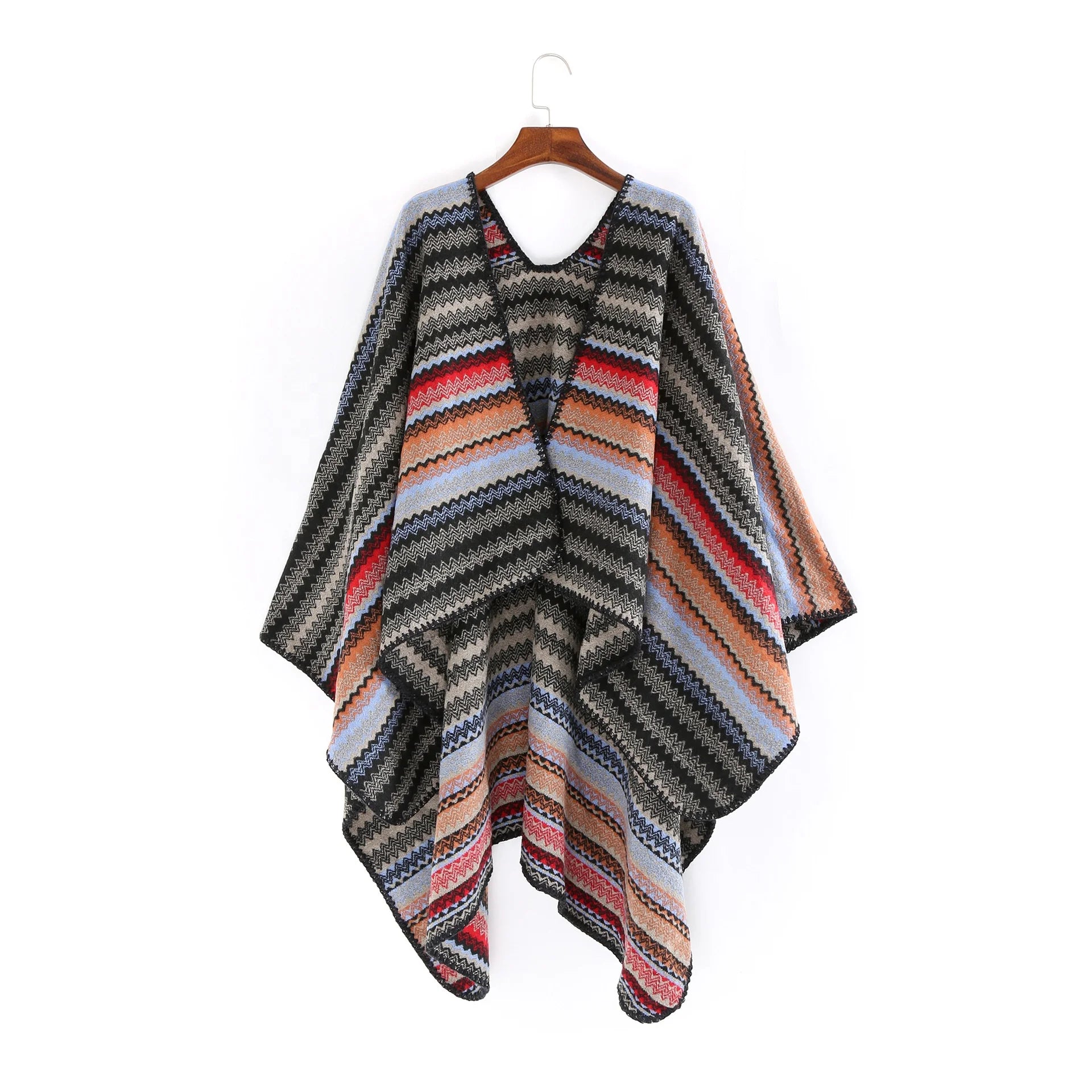 Landfond Accessory Simple Striped Soft Warm Scarf Fall Winter Woven Shawl