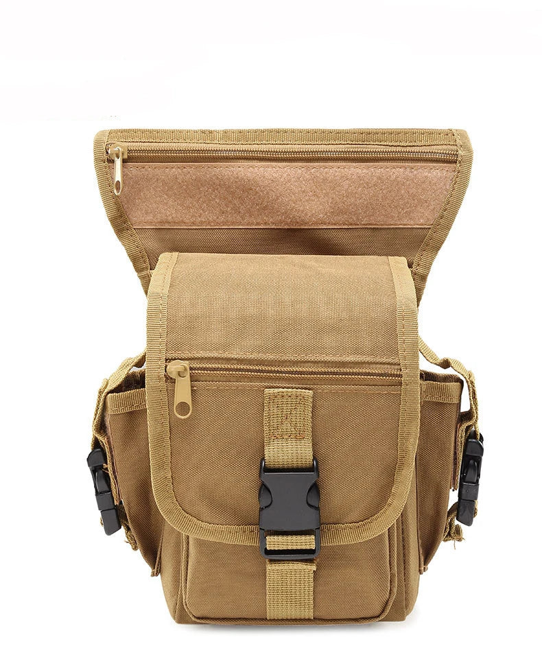 Waterproof Tactical Drop Leg Pouch Bag Type B Cross Over Leg Rig Outdoor Bike Cycling Hiking Thigh Bag