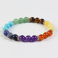 BR71007 8MM Cheap Natural 7 Seven Chakras Box Set Rose Quartz Amethyst Chakra Bracelets Gemstone Beads for Woman Yoga Healiing