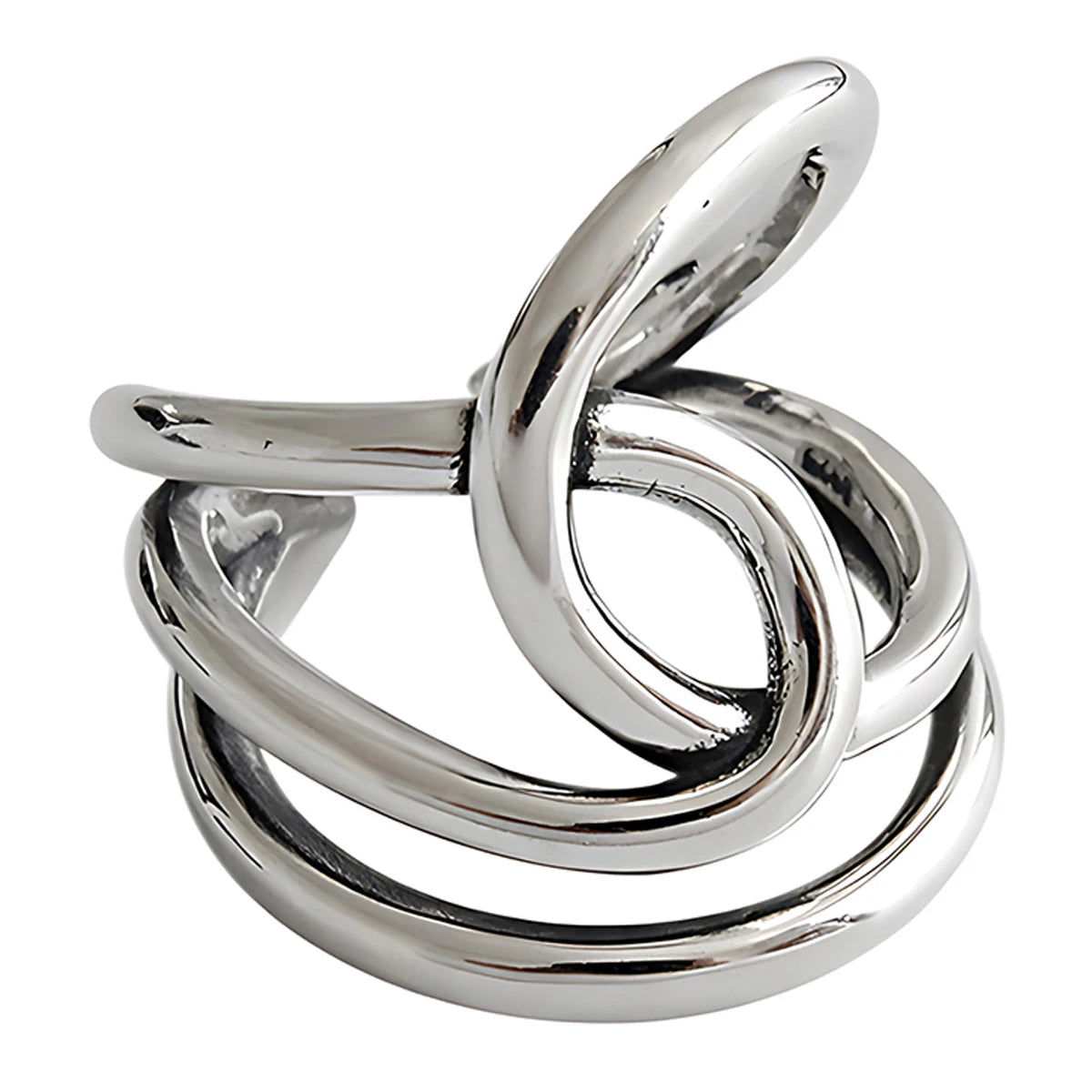 Fine Vintage Irregular Twisted Rings for Women 925 Sterling Silver Fashion Adjustable Statement Ring Men Designer Custom Jewelry