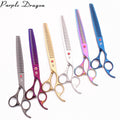 Dog Grooming Thinning Scissors 8" Purple Dragon Japan Stainless Chunker Scissors Pet Grooming Scissors Animal Hair Shears Z3005