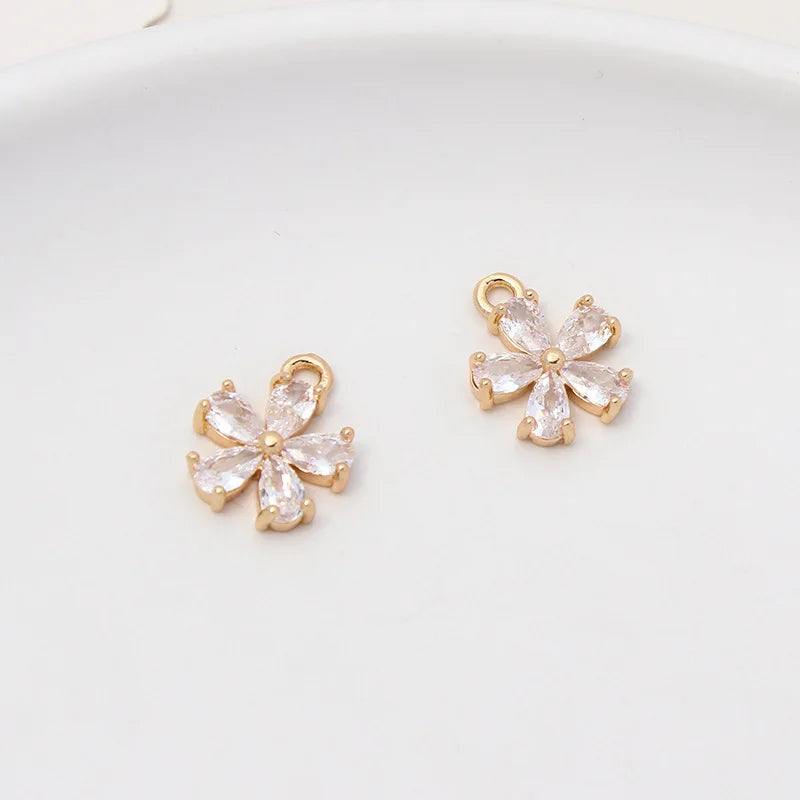 Hand Made High Quality Gold Plated Brass Daisy Windmill Pendant for Jewelry Findings