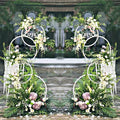 Gold Wrought Iron Metal Cake Stand for Party Decoration OUGE Brand SPS-002 Model
