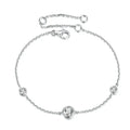 925 Sterling Silver Starry Moissanite Bezel Bracelet - Adjustable Chain for Women Hypoallergenic Luxury Jewelry