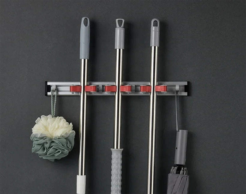 New Wall Hooks Storage Rack Broom Hanger Mop Rack Storage Holders Racks Wall Mop Holder Mop and Broom Holder