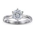OAHLAN 1.2 Ct Women Engagement Ring 925 Sterling Silver Solitaire Ring Round Cubic Zirconia Wholesale