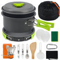 13-Piece Portable Induction Compatible Outdoor Cookware Set Non-Stick  Pans for Easy Backpacking Picnic Camping