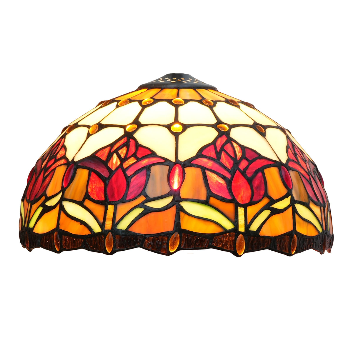 Tulip Lampshade Replacement Only Tiffany Style Stained Glass Vintage LampShade Accessories for Table Lamps Pendant Ceiling Lamp