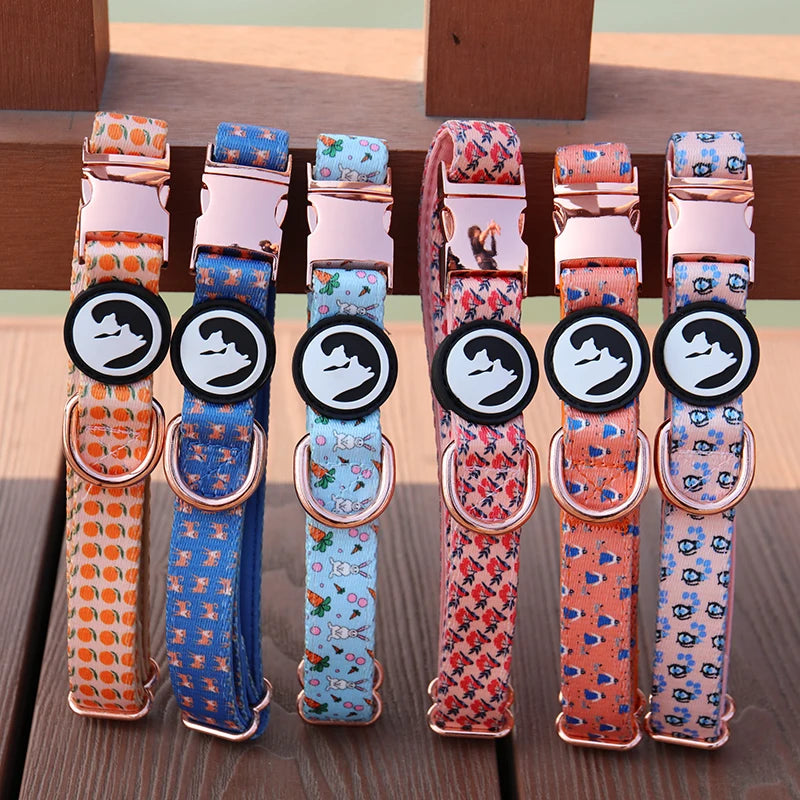 OKEYPETS Custom Neoprene Padded Designer Luxury Dog Pet Neck Collars With Plastic Buckle