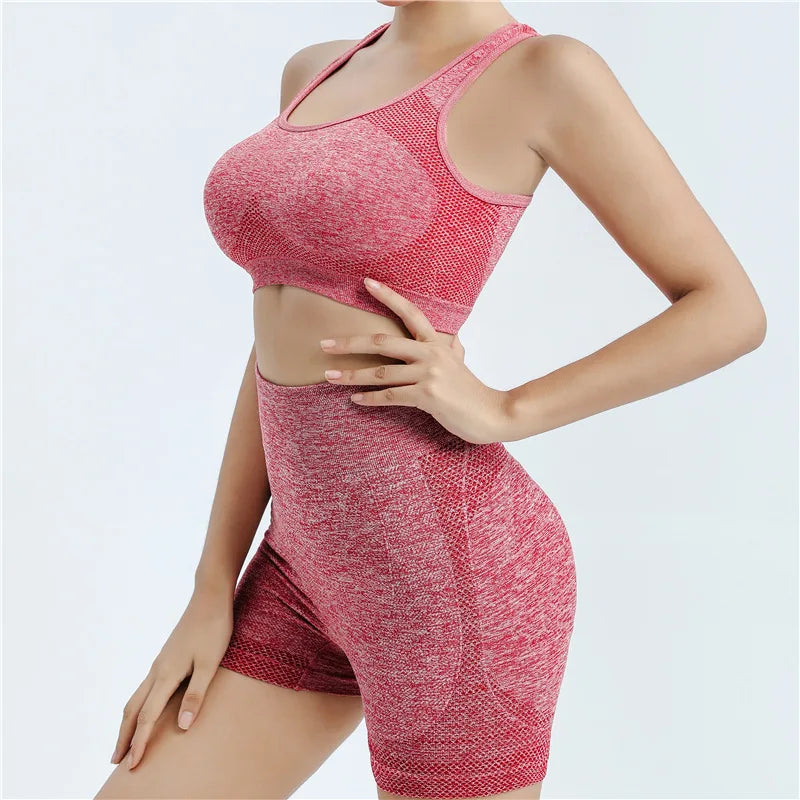 GC Wholesale 2Pcs/Set Sports Bras High Waist Shorts Yoga Set for Women Sportswear Fitness Yoga Set for Girl Yoga Suit