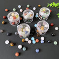Natural Healing Stone Loose Beads Stone Crafts Mixed Small Quartz Crystal Non-porous Ball for DIY Gift