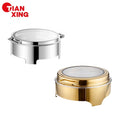Tianxing Restaurant Stainless Steel Gold Serving Dishes Cheffing Dishes Food Warmer Chafing Dish Buffet Set for Catering