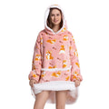 Thick Warm Winter Hooded Pajamas Wearable Blanket for Beddining Room Indoor and Outdoor Living Room Nightgown for Women