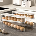OWNSWING Double Layer Rolling Egg Dispenser Egg Storage Box Egg Holder For Refrigerator With Lid