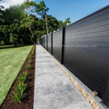 Outdoor Aluminium Alloy Horizontal Slat Fencing Panels Black Metal Fences Gates Aluminum Half Privacy Screen Security Fence