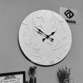 60CM Wholesale Customized Large 3D Textured Painting Silent Clocks Needle Hanging Wooden Home Art Decor Watch Dropshipping DDP
