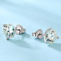2 Carat Lab Grown Diamond Stud Near Colorless Jewelry IGI Certified VVS Diamond Round Cut 18K White Real Gold Earring for Women