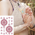 Wholesale Red Brown Maroon Hot Sale Henna Hand Waterproof Red Temporary Henna Tatoo Stickers