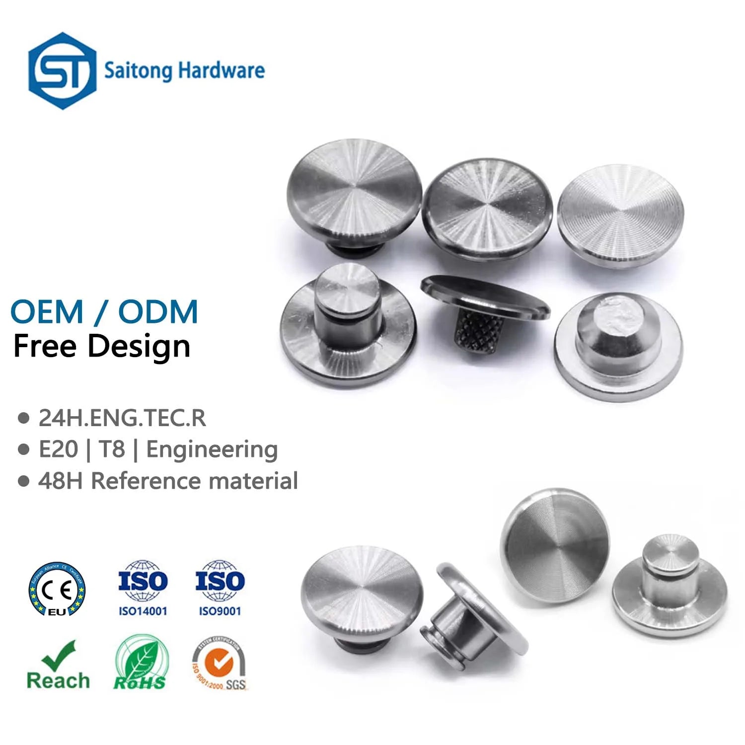 New Design Remaches Pop Sale Customized CD Pattern Stainless Steel Aluminum Flat Head Solid Rivets