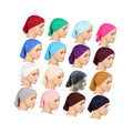 Solid Color Black Hijab Caps for Women Muslim Turban Hijab Scarf Cap Soft Modal Underscarf Bonnet Hats Ladies Headband Turbante