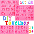 Handmade Chocolate Fondant Molds Silicone Letter and Number Candy Mold Uppercase & Lowercase 0-9 Cake Tools
