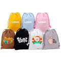 Reusable Organic Cotton Canvas Drawstring Bags Custom Logo Drawstring Gift Pouch Bag Small Promotion Drawstring Bag
