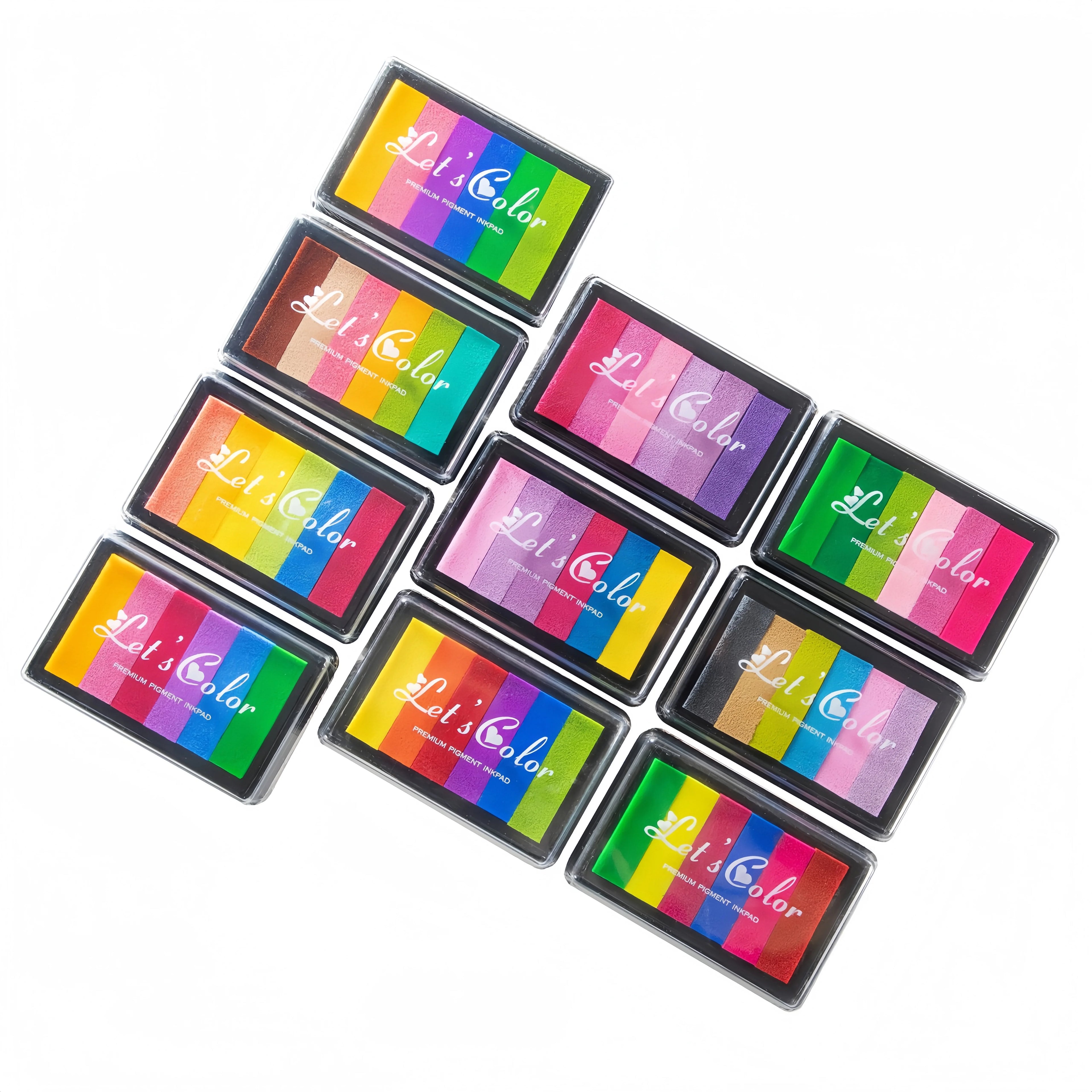 6 Colors Gradient Inkpad /Stamp Pad Ink for Carving