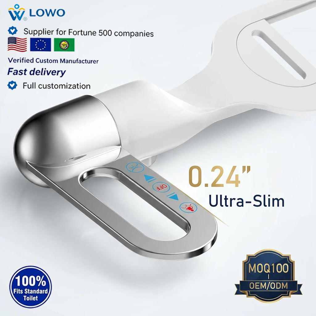 Wholesale Ultra Slim 0.24 Inch Bidet Attachment Dual Nozzle Self-Cleaning Non-Electric Cold Water Bidet