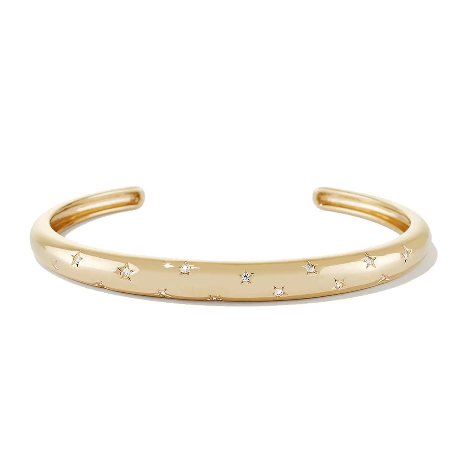 Gold Jewelry Dome Bangle Silver 925 Star Cuff Bracelet Women Wholesale alibaba