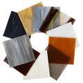 Buenoarte 30x30cm 3mm Thick Water Resistant Opal Stained Glass Sheet-Variety Colors-Tiffany Glass Mosaic Interior Wall DIY Art