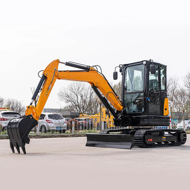 FREE SHIPPING 3.5 Ton Kubota Engine Mini Excavator Side Swing Small Escavadeira Digger Crawler Excavator in Cheap Price for Sale