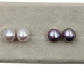 AAA 7 mm Baroque Freshwater Pearl 925 Silver Stud Earring  925 Sterling Silver Stud Earrings for Wedding6.3-7.3 mm Pearl