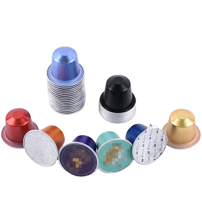 Wholesale Disposable  Empty Coffee Capsule Aluminum Empty Coffee Capsules  With Lid