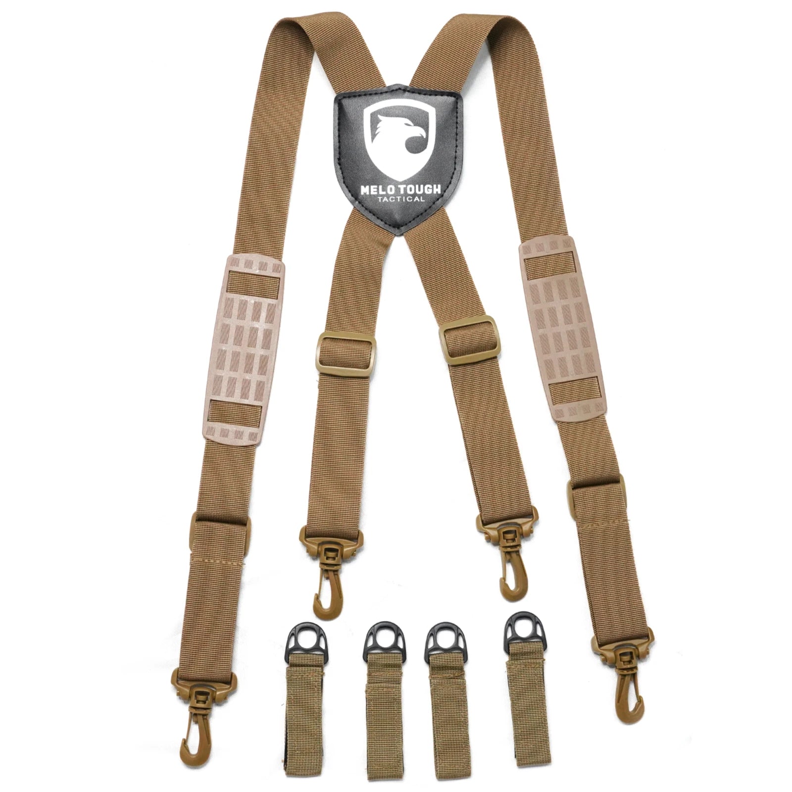 MELOTOUGH Khaki Tactical Suspenders Men Suspenders for Duty Belt with Durable Suspender Loop up