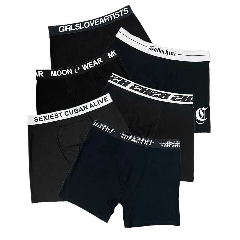 Wholesale Men Boxers Briefs Stretch Cotton Elastic Band Breathable Underwear Men Plus Size Boxers for Men