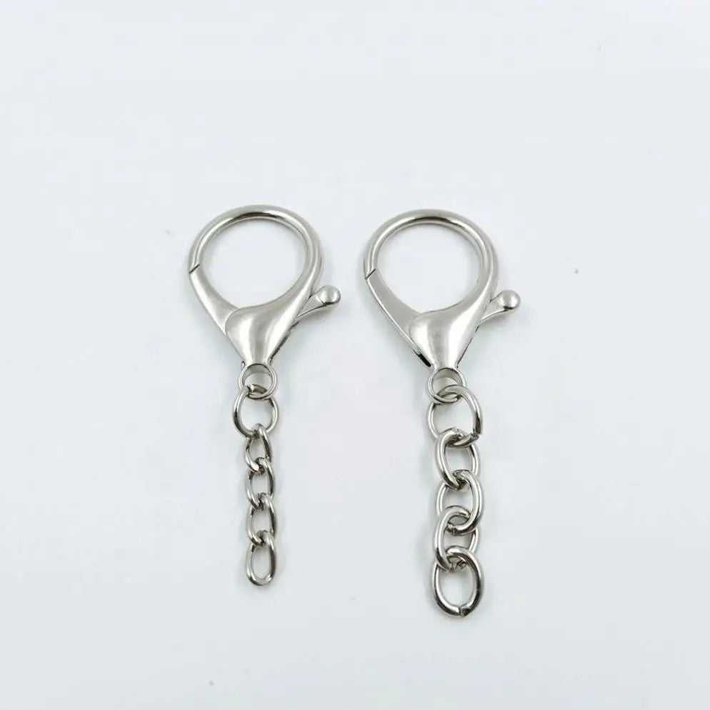 Promotion Alloy Key Chains Bulk Accessories Lobster Clasp Buckles Jewelry DIY Making Hardware for Swivel Lobster Split Key Ring