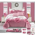 ODM/OEM pink Home Textiles 24-Piece All-Season Modern Style Customizable 100TC Grade Polyester Plain Dyed Duvet Cover Queen Set