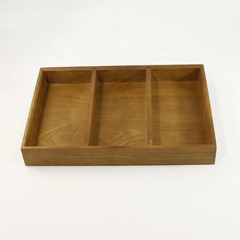 Single Compartment Pine Wood Dry Fruit Box Living Room Wooden Candy Tray for Snack Storage Kitchen Pot Spice Storage Lacquer