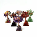 Wholesale Natural Healing Crystal Stone Trees Rose Quartz Pyramid Base Crystal Money Tree