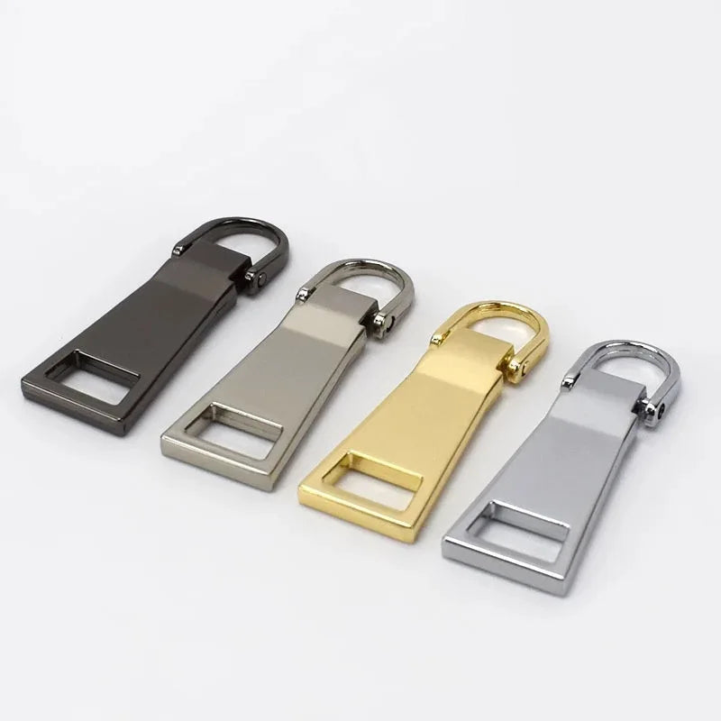 MeeTee ZT109 Gold  Black Zipper Head Puller Fashion Decorative Alloy Zipper Pull for Handbag Garment