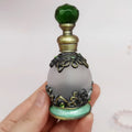 15ml Gold Blue Arabian Fancy Attar Round Crystal Perfume Fragrance Bottle Oud Essential Oil Perfume Bottles Dubai