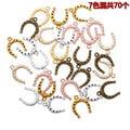 YuenZ 100pcs/bag 6 Color Horseshoe Charms alloy Pendants Antique Charm Jewelry Making DIY Handmade Craft 16*13mm D975