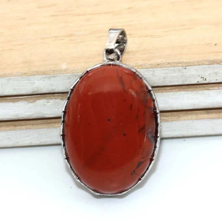 Diy Charorite Natural Red jasper Gemstone 925 Sterling Silver Jewelry Silver Plated Crystal Pendent