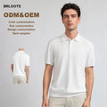 Custom Men's Lightweight Eco-friendly Knitted for Polo Shirt Comfortable Short-Sleeved T-Shirt Horizontal Textured Design ODM