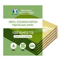 Printable A4 clear 8C Transparent PVC Self-adhesive Paper Sheets for Laser&inkjet A6 Glossy White Sticker Paper Print
