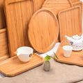 Ins Style Bamboo Serving Tray Plates Unique Round Wood Art Decors Breakfast and Dinner Dish Pack for School Occasions