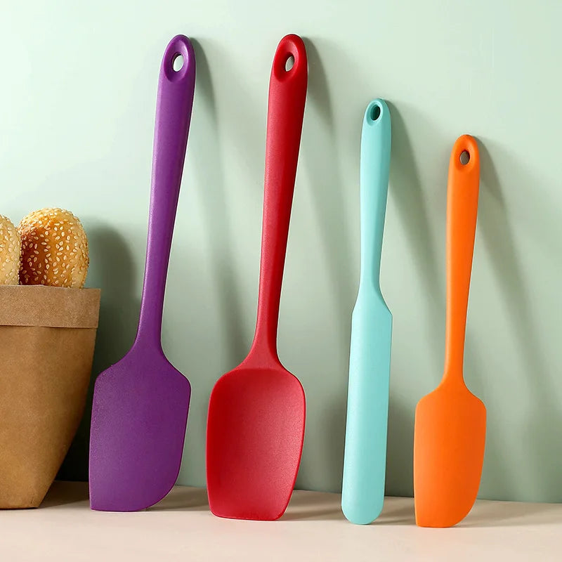 Non Stick Silicone Custom Kitchen Customized Logo Large Small and Long Silicone Scraper T Shape Scraper Knife