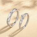 BASQUESUN Factory Wholesale Custom Love Vine Couple Fashion Simple Branch Opening Copper Inlaid Zircon Love Tree Couple Ring