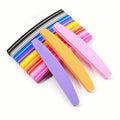 Custom Logo 100/180 Half Moon Nail File Washable Soft Sponge Nail Buffer File