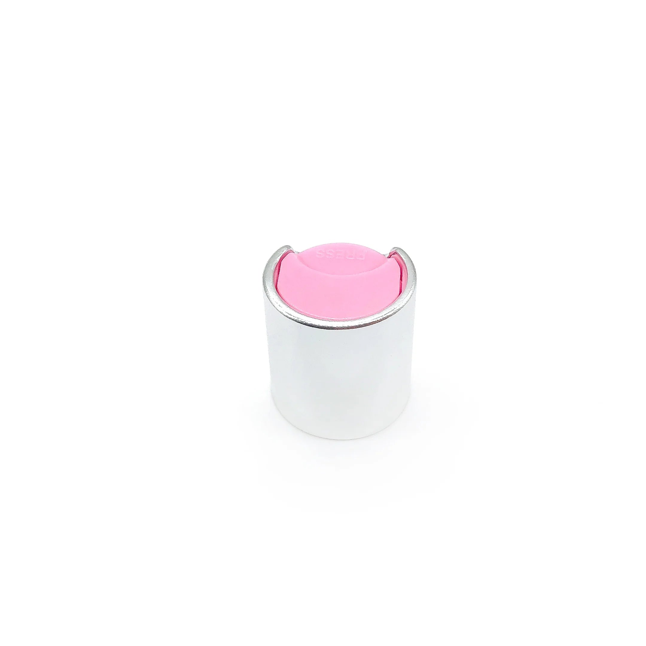STOCK Aluminum Silver Closure Plastic pink Head  Disc Top Cap for Glass Bottle
